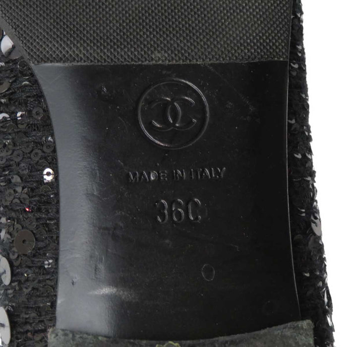 CHANEL
Logo COCO CC Round Toe
Coco Mark Ribbon Sequin Ballet Shoes
