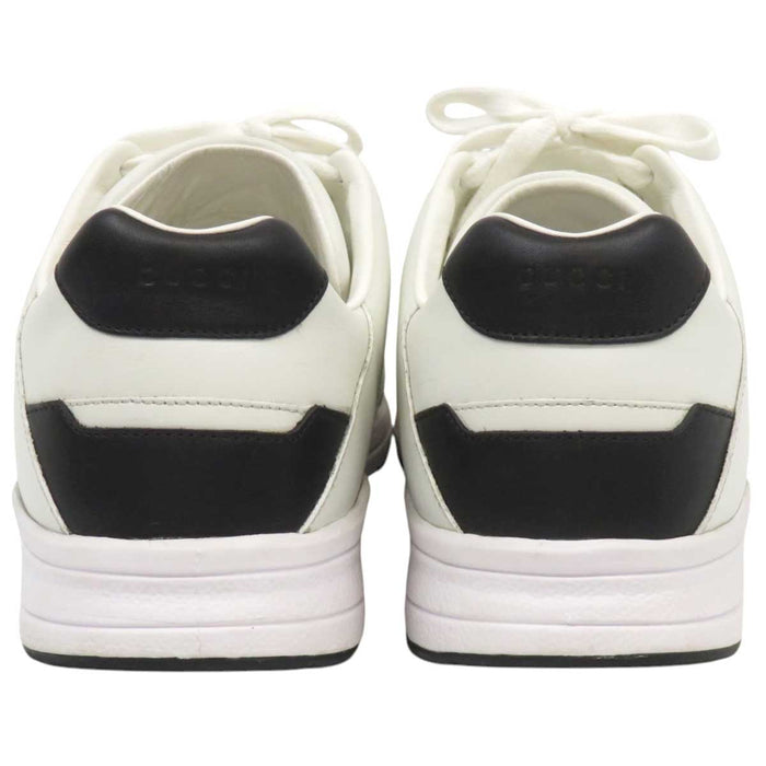GUCCI 
Logo GG Bicolor Lace-Up 
Interlocking G Low-Cut Leather Sneakers