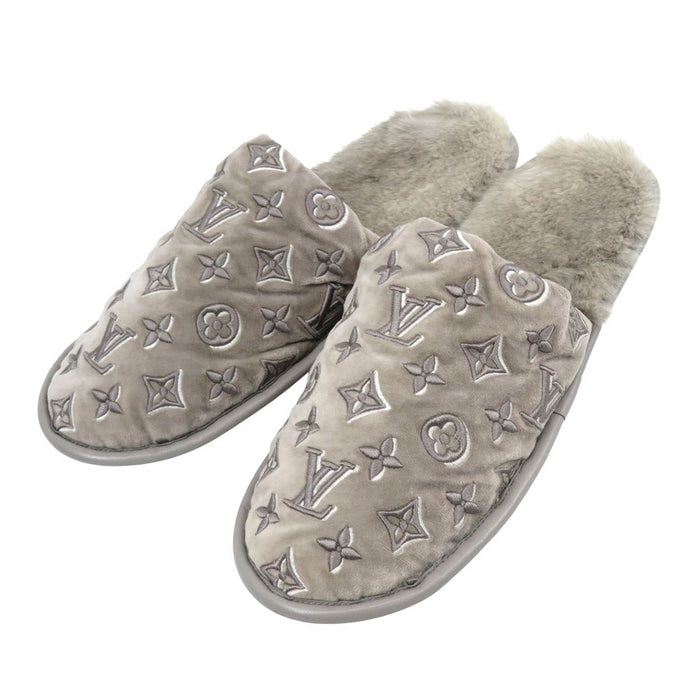 LOUIS VUITTON 
LV スリッパ ベロア ファー 
スイートライン ミュール ルームシューズ 
モノグラム