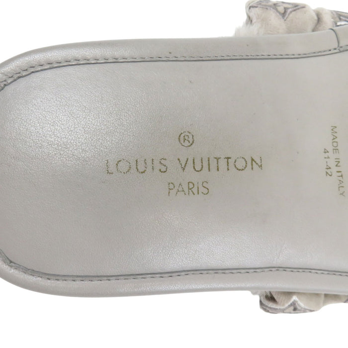 LOUIS VUITTON 
LV スリッパ ベロア ファー 
スイートライン ミュール ルームシューズ 
モノグラム