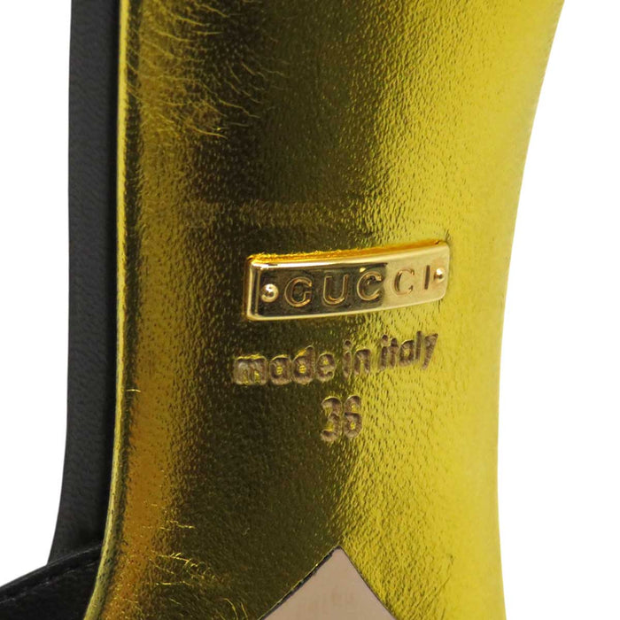 GUCCI 
GG バンブーヒール ラインストーン レザー 
インターロッキングG チェリー パンプス