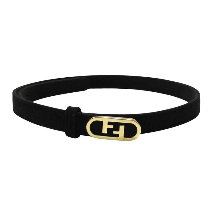 FENDI 
FF GP ゴールドカラーメタル 
ロゴ フェンディ オーロック コーデュロイ ベルト