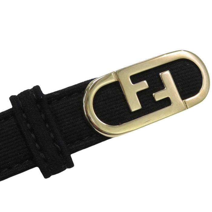 FENDI 
FF GP ゴールドカラーメタル 
ロゴ フェンディ オーロック コーデュロイ ベルト
