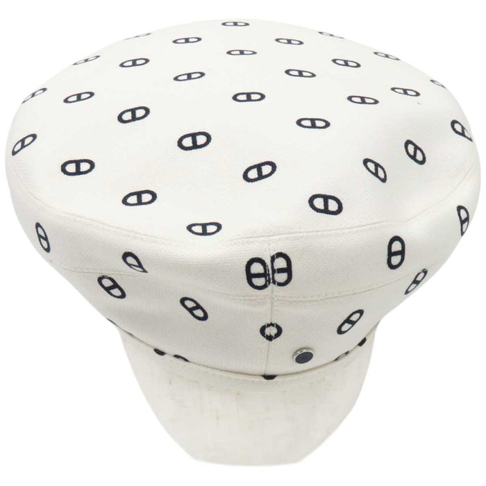 HERMES
Logo Ash H Series Button Farandole
Saint-Honoré Chaîne d'Ancre Print Beret