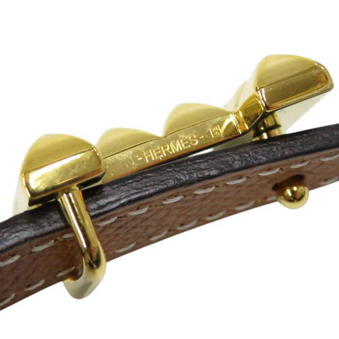 HERMES
U Engraving 2022 Made Logo Ash Gold Color Metal
H Medor Buckle Reversible Belt 13MM