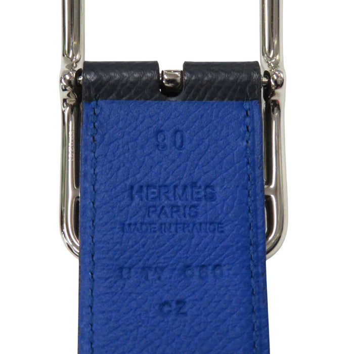 HERMES 
U刻印 2022年製造 シルバーカラーメタル 
ケープコッド バックル リバーシブル ベルト 32MM