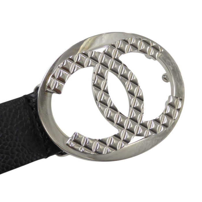 CHANEL 
B23C ロゴ COCO CC シルバーカラーメタル 
ココマーク バックル レザーベルト