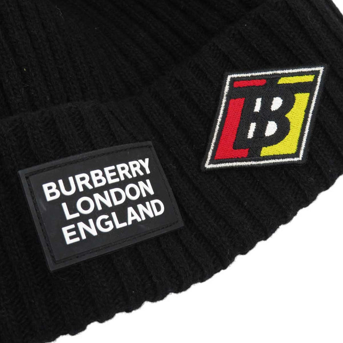 BURBERRY 
ウール 
ロゴ ワッペン ニットキャップ