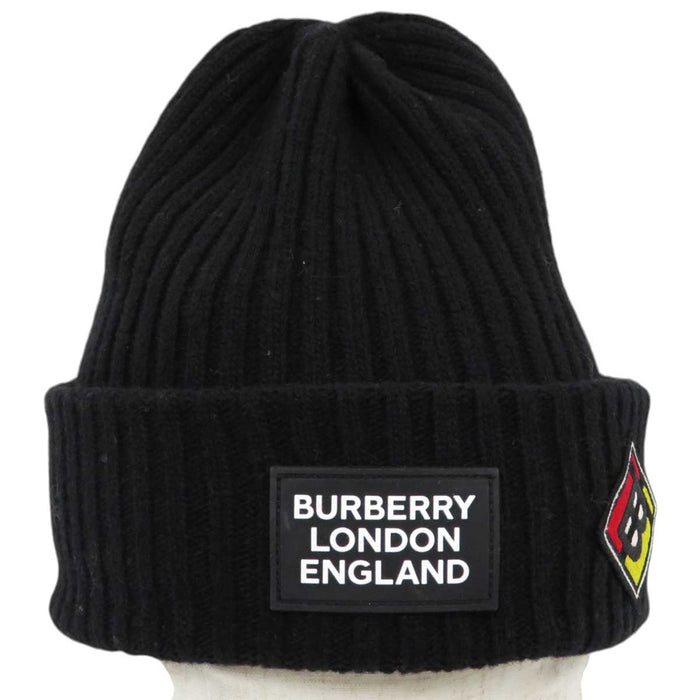 BURBERRY 
ウール 
ロゴ ワッペン ニットキャップ