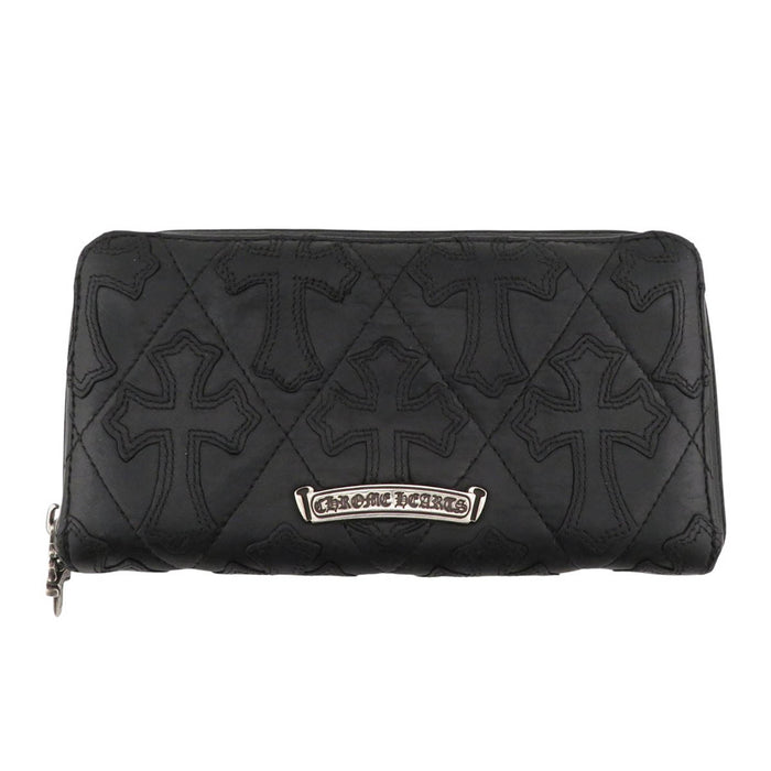CHROME HEARTS
CH Scroll Label Dagger Zip Leather
REC F Zip #2 Cemetery Cross Quilted Wallet