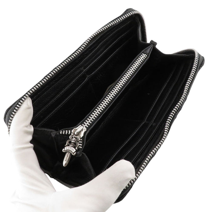 CHROME HEARTS
CH Scroll Label Dagger Zip Leather
REC F Zip #2 Cemetery Cross Quilted Wallet