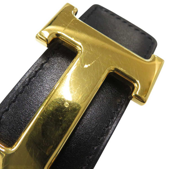 HERMES 
アッシュ □G刻印 ゴールドカラーメタル 
H バックル リバーシブル レザー ベルト 32MM
