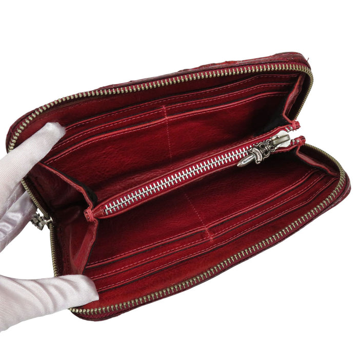 CHROME HEARTS 
CH Dague Zip Cuir 
Portefeuille matelassé Croix du Cimetière
