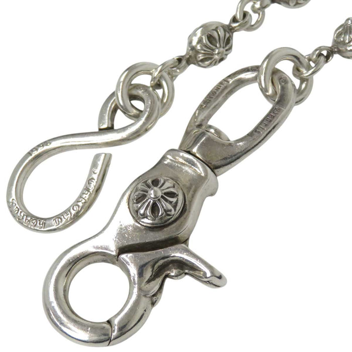 CHROME HEARTS 
CH クロス 1クリップ シルバー 
クロスボール ウォレットチェーン ＃1 ショート