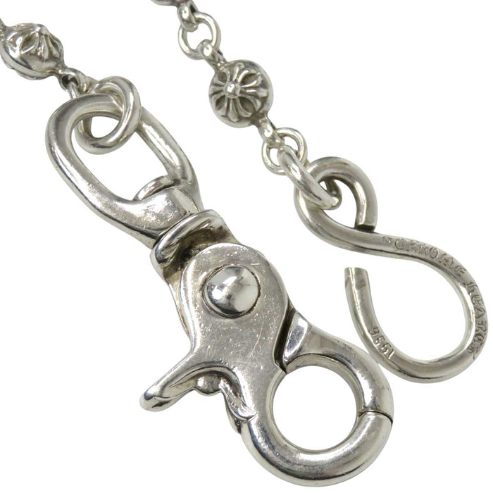 CHROME HEARTS 
CH クロス 1クリップ シルバー 
クロスボール ウォレットチェーン ＃1 ショート