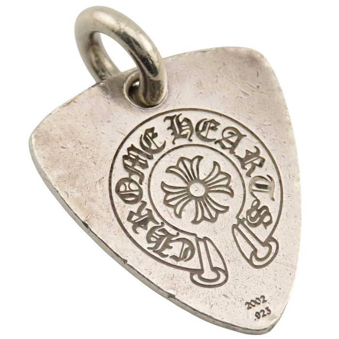 CHROME HEARTS 
MÉDIATOR DE GUITARE CHプラス FER À CHEVAL ARGENT 
Pendentif médiator de guitare
