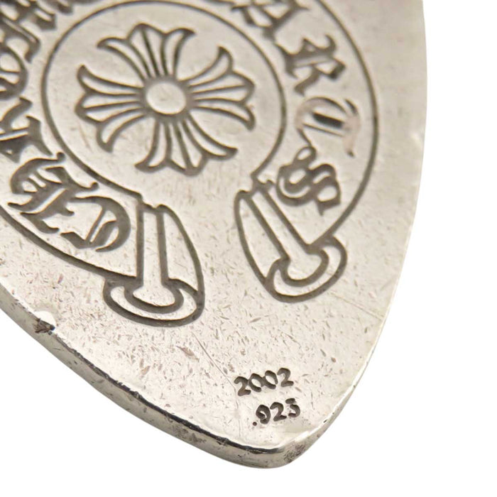 CHROME HEARTS 
MÉDIATOR DE GUITARE CHプラス FER À CHEVAL ARGENT 
Pendentif médiator de guitare