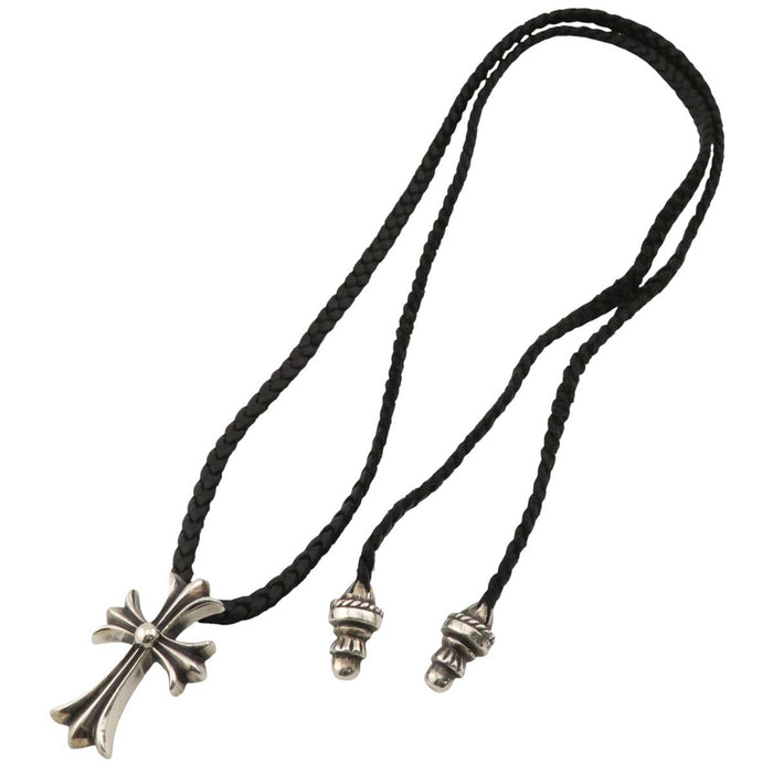 CHROME HEARTS 
CH CRS SML BC 1991刻印 シルバー バレルボロチップ 
スモール CH クロス レザーブレード ネックレス