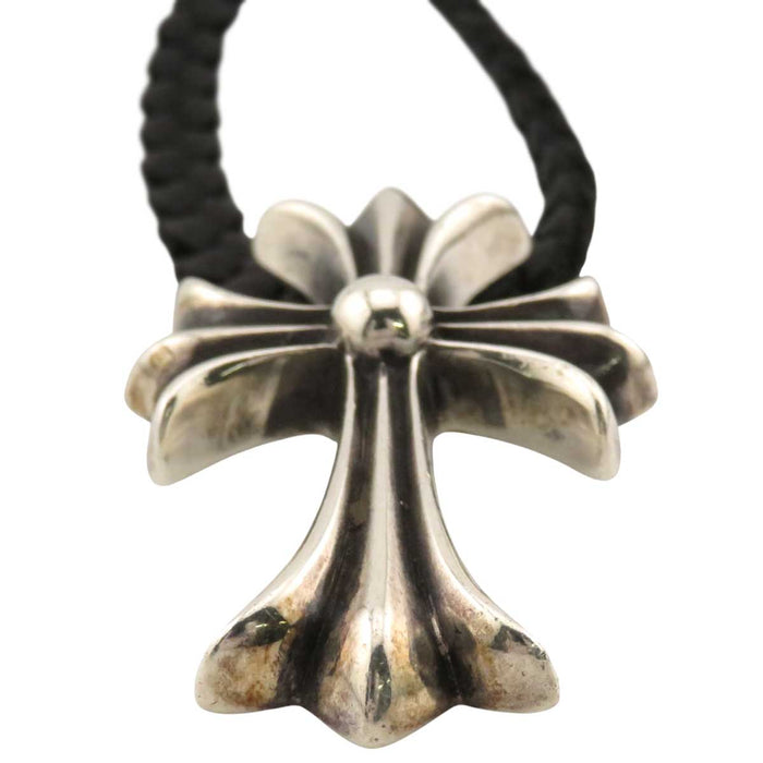 CHROME HEARTS 
CH CRS SML BC 1991 gravure Argent Bague Bolo Pince 
Petit CH Croix Cuir Lame Collier