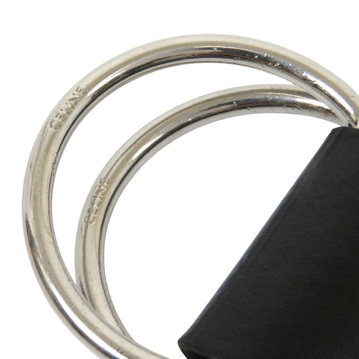 CELINE 
ロゴ 
レオパード ダブルリング ベルト