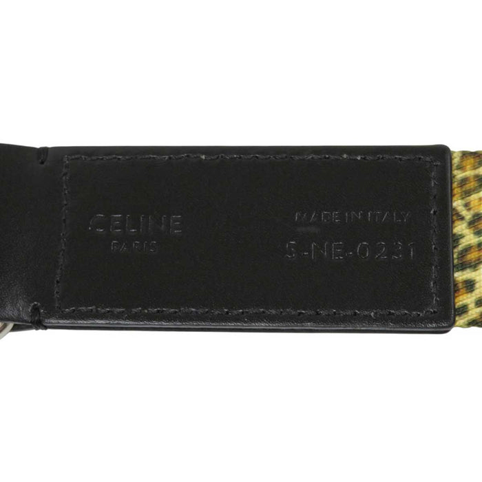 CELINE 
ロゴ 
レオパード ダブルリング ベルト