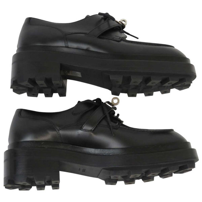 HERMES 
ケリーバックル レザー レースアップ 
ダービー ファースト レザー シューズ