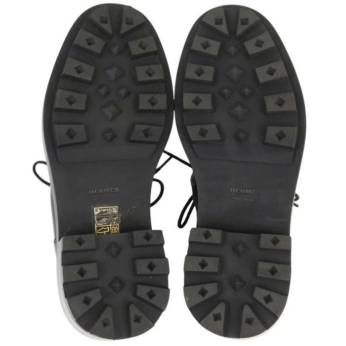 HERMES 
ケリーバックル レザー レースアップ 
ダービー ファースト レザー シューズ