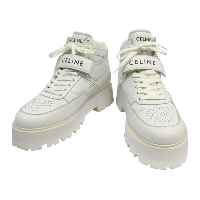 CELINE 
BULKY TRAINER ロゴ レザー レースアップ 
バルキー ハイカット スニーカー
