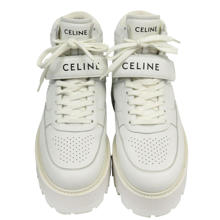 CELINE 
BULKY TRAINER ロゴ レザー レースアップ 
バルキー ハイカット スニーカー