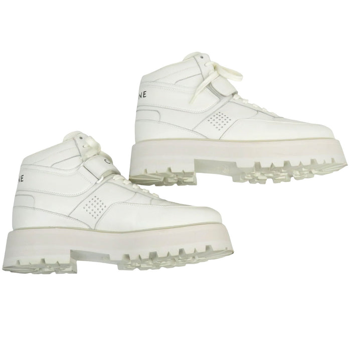 CELINE 
BULKY TRAINER ロゴ レザー レースアップ 
バルキー ハイカット スニーカー