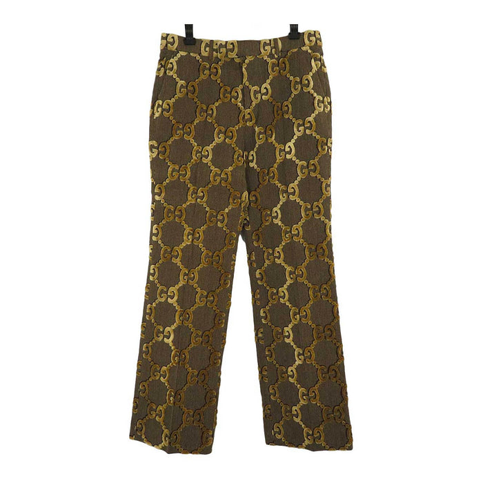 GUCCI 
総柄 
ジャンボGG センタープレス スラックスパンツ