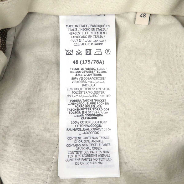 GUCCI 
総柄 
ジャンボGG センタープレス スラックスパンツ