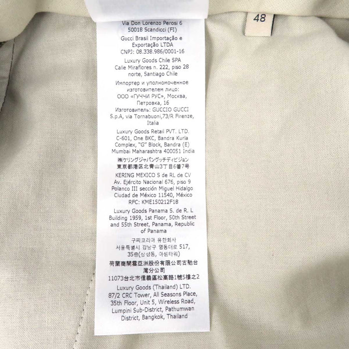 GUCCI 
総柄 
ジャンボGG センタープレス スラックスパンツ