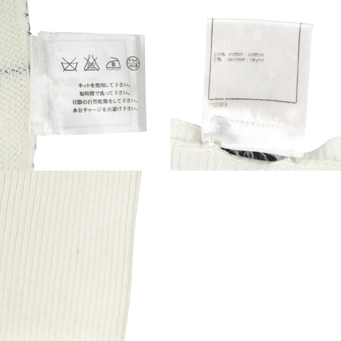 CHANEL 
COCO CC ロゴ シアー コットン リブ ボーダー 04P 
ココマーク ショートスリーブ ニット