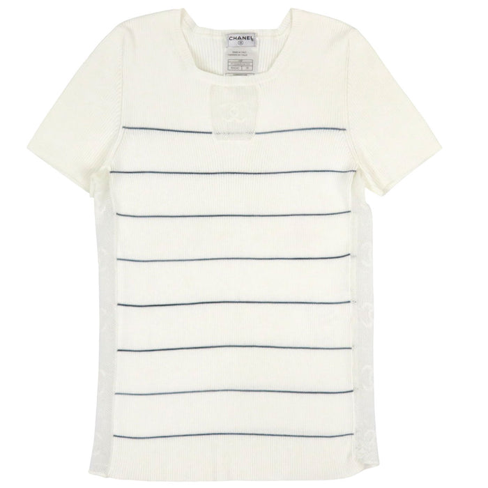 CHANEL
COCO CC Logo Sheer Cotton Rib Border 04P
Coco Mark Short Sleeve Knit