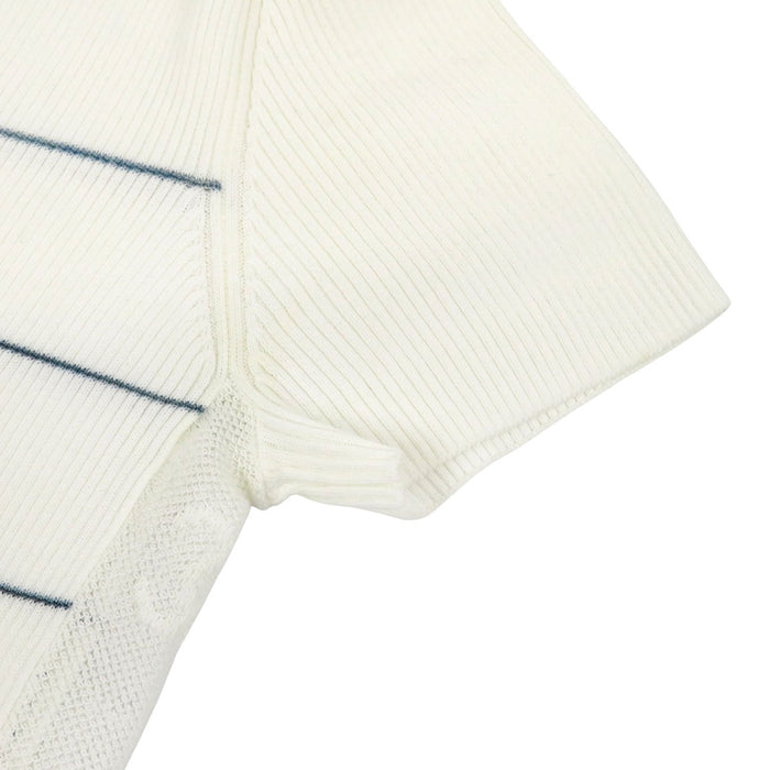 CHANEL 
COCO CC ロゴ シアー コットン リブ ボーダー 04P 
ココマーク ショートスリーブ ニット