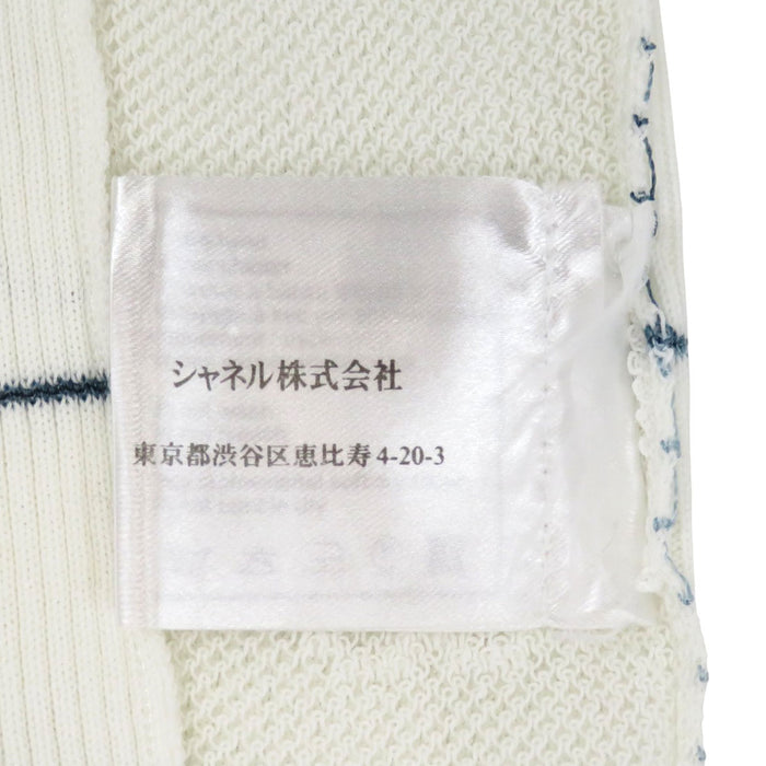 CHANEL 
COCO CC ロゴ シアー コットン リブ ボーダー 04P 
ココマーク ショートスリーブ ニット