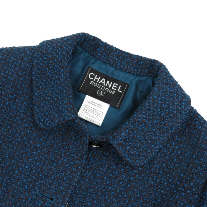 CHANEL 
97A COCO CC Coco Button Wool 
Coco Mark Vintage Tweed Coat