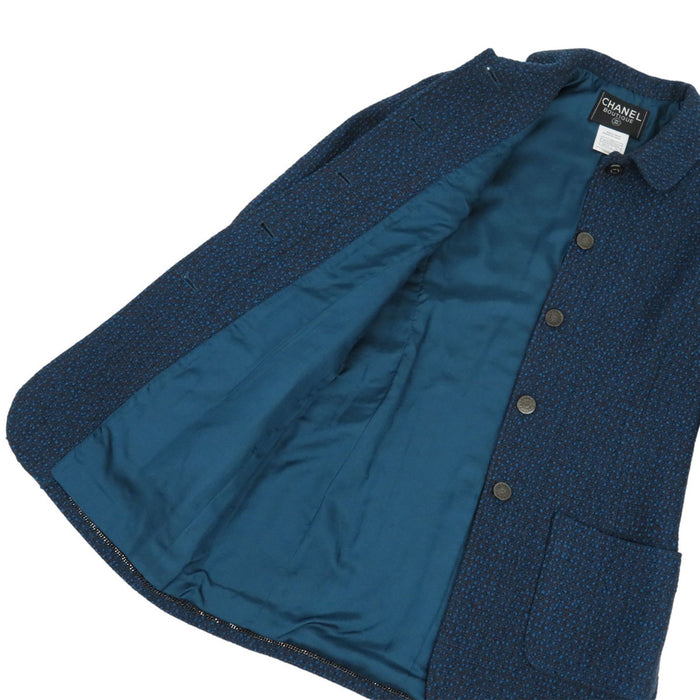 CHANEL 
97A COCO CC Coco Button Wool 
Coco Mark Vintage Tweed Coat