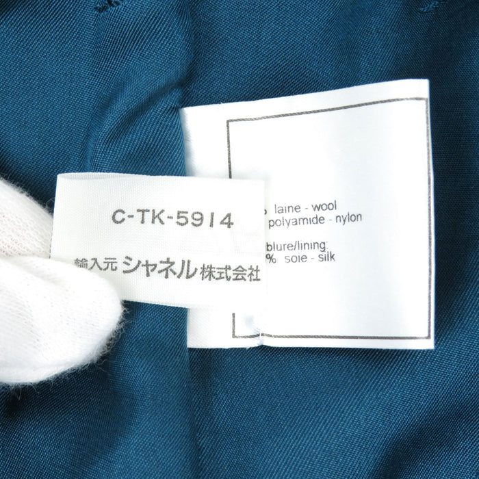 CHANEL 
97A COCO CC Coco Button Wool 
Coco Mark Vintage Tweed Coat
