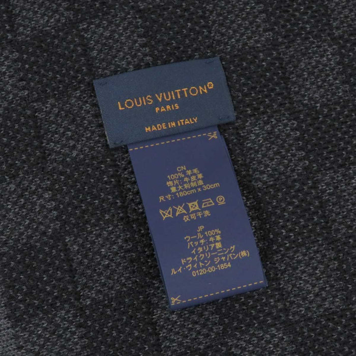 LOUIS VUITTON 
LV ロゴ ウール 
マフラー･ネオ プティ ダミエ