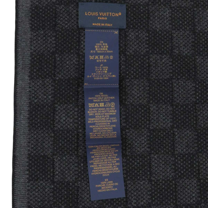 LOUIS VUITTON 
LV ロゴ ウール 
マフラー･ネオ プティ ダミエ