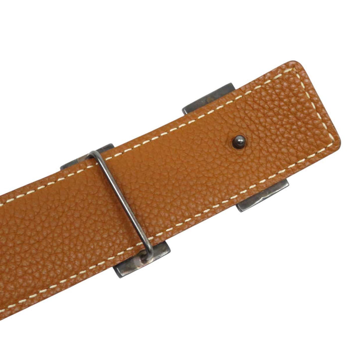 HERMES 
□F刻印 Hベルト アッシュ ロゴ 32MM シルバーカラー金具 
H トゥアレグ リバーシブル ベルト