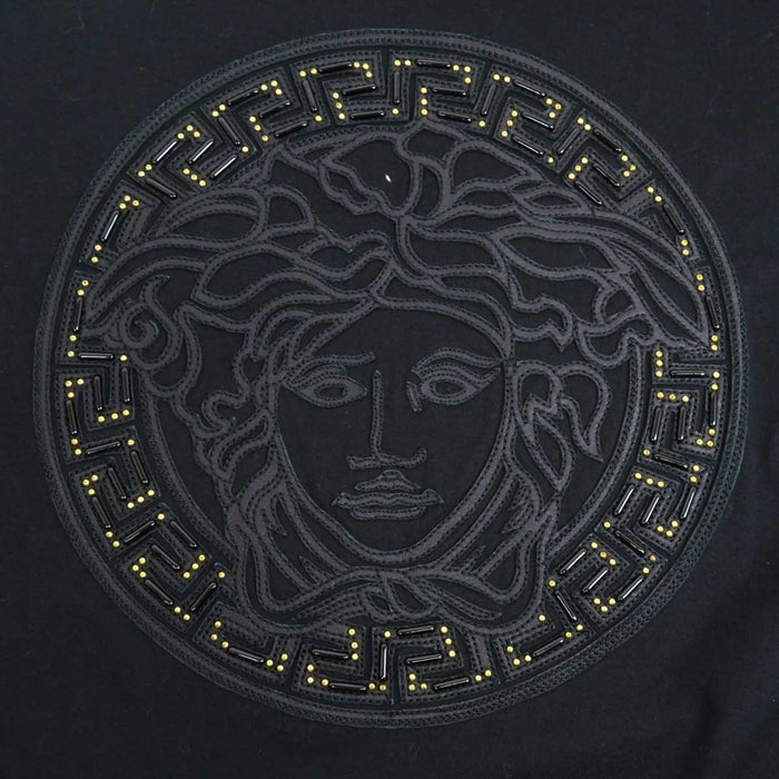 VERSACE 
ロゴ コットン 
スタッズ メドゥーサ Tシャツ