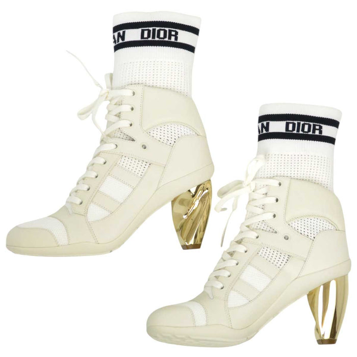 Dior
Fabric Leather Lace-up
Logo Socks Boots