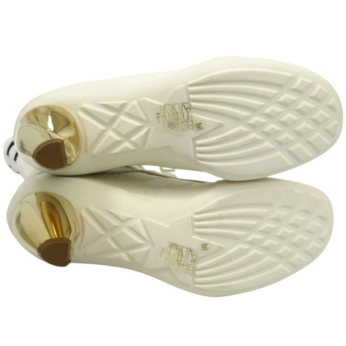 Dior 
ファブリック レザー レースアップ 
ロゴ ソックスブーツ