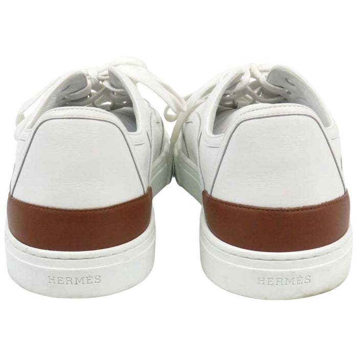 HERMES 
ロゴ H アッシュ レザー レースアップ 
ゲット スニーカー