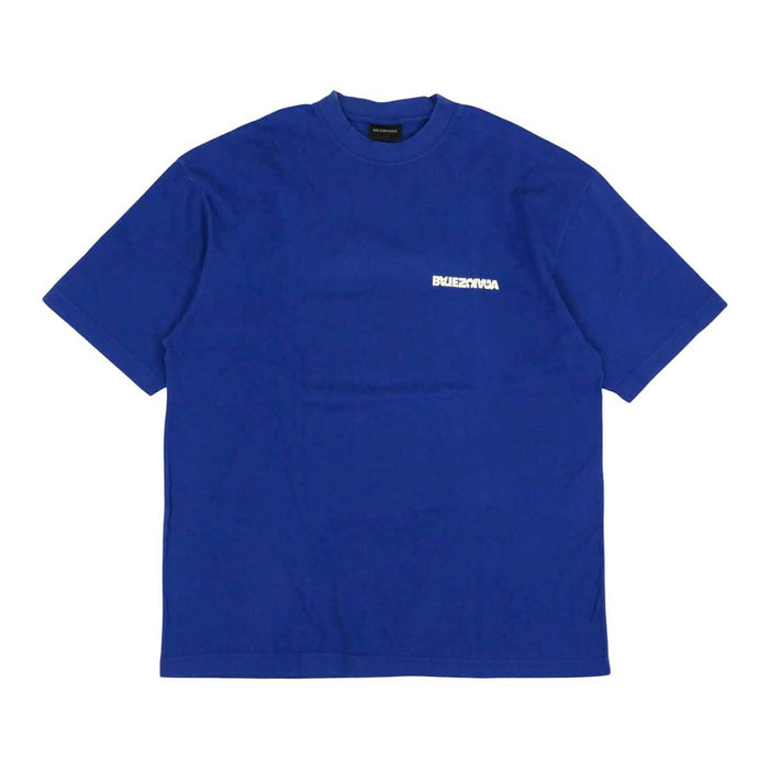 BALENCIAGA 
刺繍 コットン バックロゴ 
エンブロイダリー ロゴ Tシャツ
