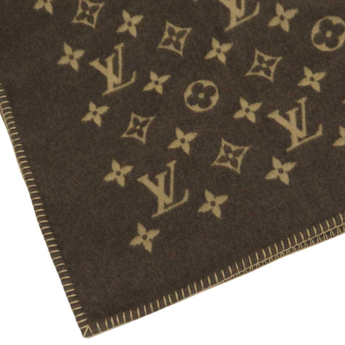 LOUIS VUITTON 
LV ロゴ 総柄 ウール カシミヤ混 
プレッド･ネオ モノグラム ブランケット