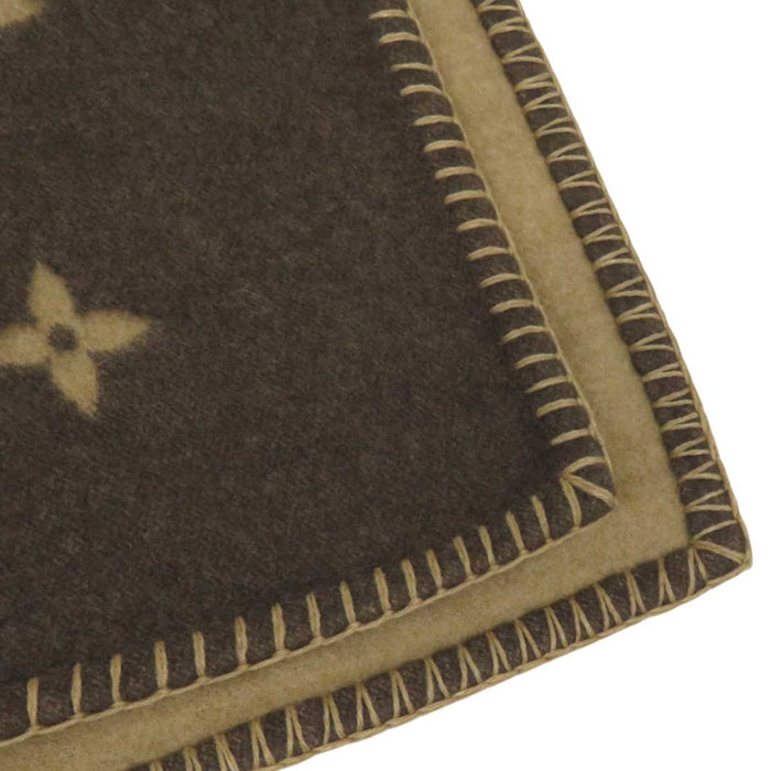 LOUIS VUITTON 
LV ロゴ 総柄 ウール カシミヤ混 
プレッド･ネオ モノグラム ブランケット